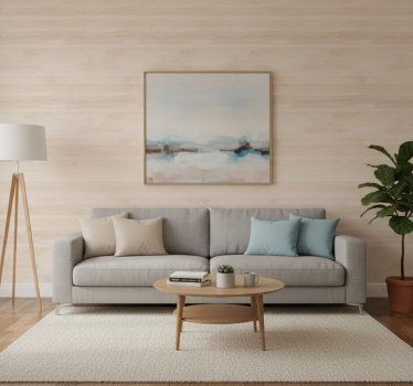 Hout behang licht verfijnd patroon - TenStickers