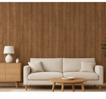 Hout behang rustiek walnoot houten plank - TenStickers