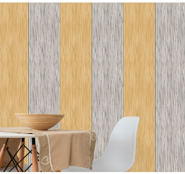 Houten streeppatroon hout behang - TenStickers