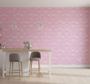 Keuken behang aardbeienmotief - TenStickers