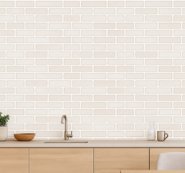 Keuken behang antiek baksteenpatroon - TenStickers
