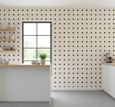 Keuken behang beige stippenpatroon - TenStickers