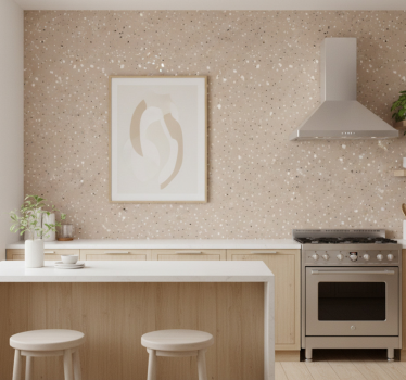 Keuken behang beige terrazzo textuur - TenStickers