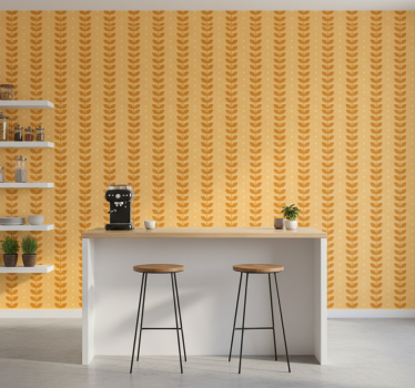 Keuken behang bladerenpatroon - TenStickers