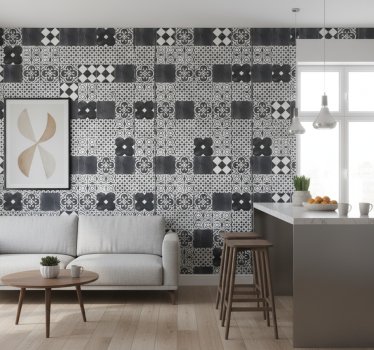 Keuken behang cement ardesia - TenStickers