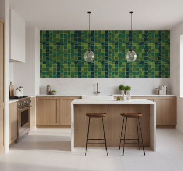 Keuken behang groen krokodillenpatroon - TenStickers