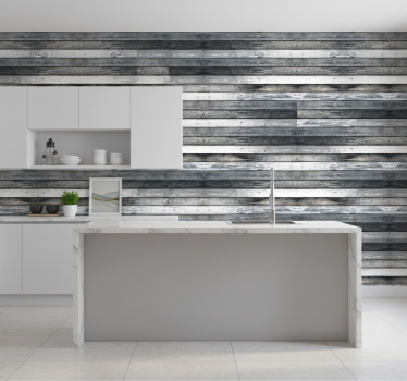 Keuken behang houtstructuur - TenStickers