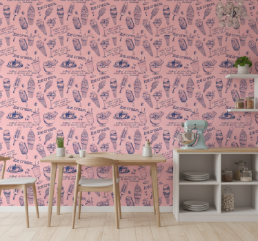 Keuken behang ijsroom lekkernijen - TenStickers