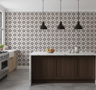 Keuken behang in portugese tegels stijl - TenStickers