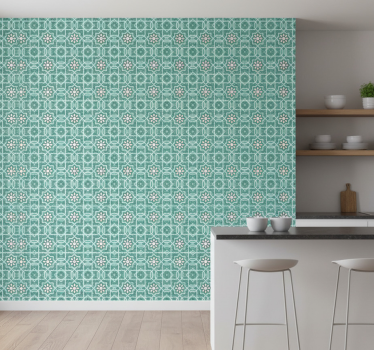 Keuken behang lange vinyl vloerbedekking met patroon - TenStickers