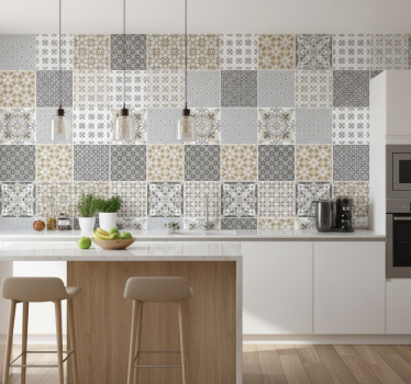 Keuken behang marokkaans tegel effect - TenStickers