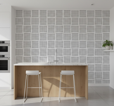 Keuken behang nordic lijnen - TenStickers