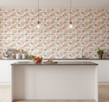 Keuken behang perzisch bloemenarrangement - TenStickers