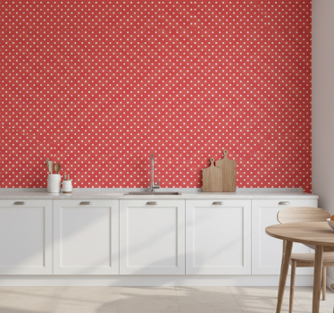 Keuken behang rode stippen - TenStickers