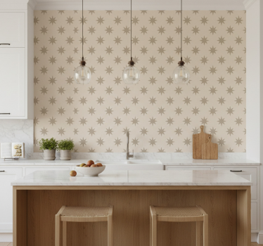 Keuken behang sterrenmotief beige - TenStickers