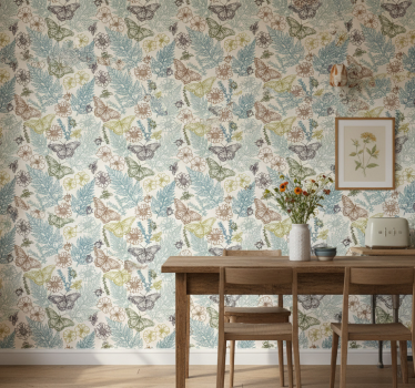 Keuken behang vintage bloemen - TenStickers