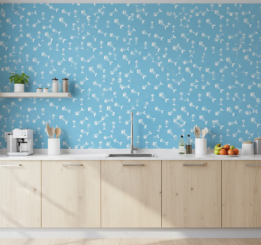 Keuken behang wegen skelet - TenStickers