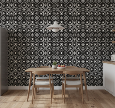 Keuken behang zwart-wit stijl - TenStickers