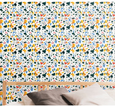 Kleurrijk terrazzo behang patronen - TenStickers