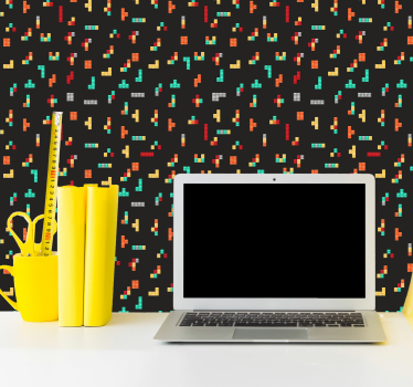 Kleurrijke spelvormen geometrisch behang - TenStickers