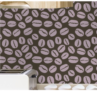 Koffiebonen patroon keuken behang - TenStickers