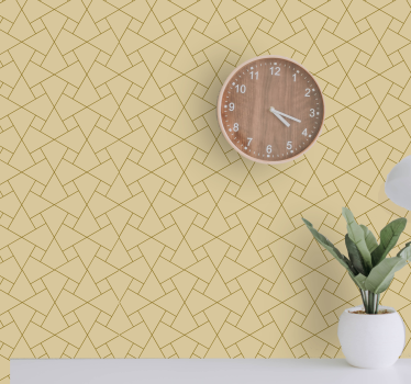 Kruisende lijnen patroon geometrisch behang - TenStickers
