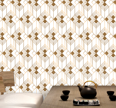 Kubistische symmetrie geometrisch behang - TenStickers