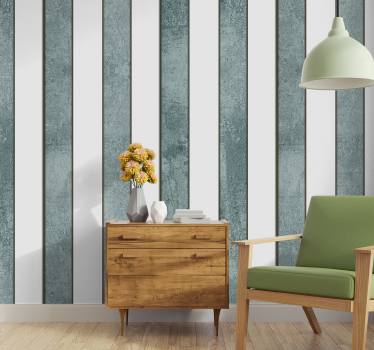 Vinyl behang betonlook wit en beton verticale lijnen - TenStickers