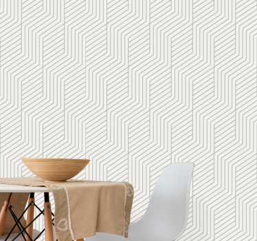 Lineair doolhofpatroon geometrisch behang - TenStickers