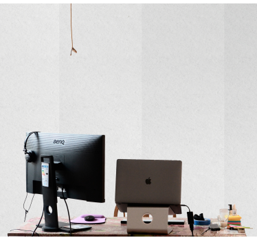 Minimalistische werkruimte bakstenen behang - TenStickers
