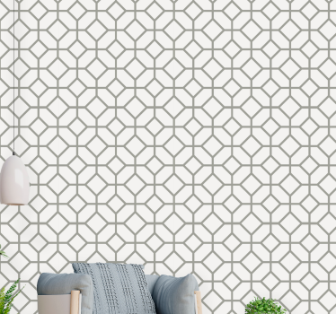 Modern hexagonaal patroon geometrisch behang - TenStickers