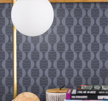 Moderne gebogen vormen geometrisch behang - TenStickers