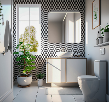 Moderne stijl badkamer behang - TenStickers