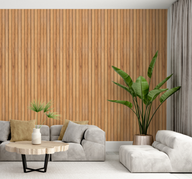Hout behang vertical timber - TenStickers