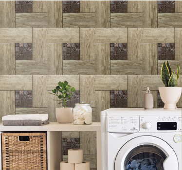 Nep houten panelen hout behang - TenStickers