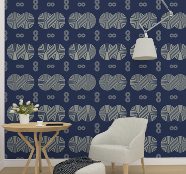 Oneindig luspatroon geometrisch behang - TenStickers