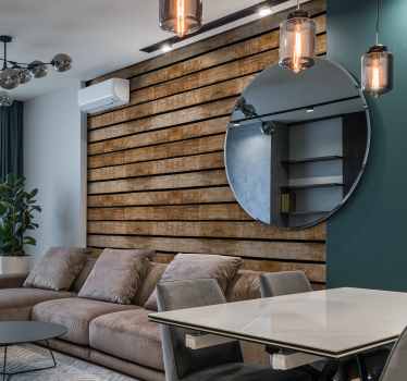 Behang oude houten planken - TenStickers