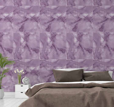 Paarse marmeressence behang print - TenStickers