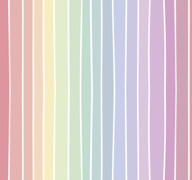 Pastel gestreept motief geometrisch behang - TenStickers
