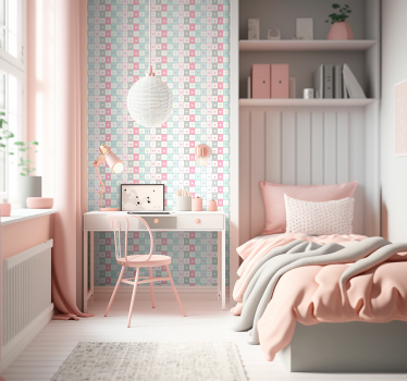 Patchworkharten Behang breimotief - TenStickers