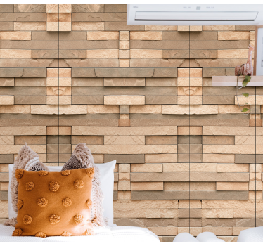 Patroon van stenen platen behang  - TenStickers
