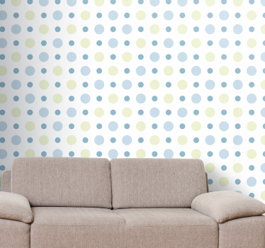Polka dot sereniteit stippen behang - TenStickers