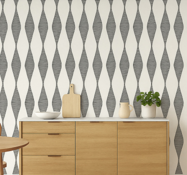 Rabaul ikaat beige motif keuken behang - TenStickers