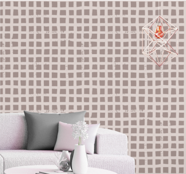 Raster vierkant detail behang print - TenStickers