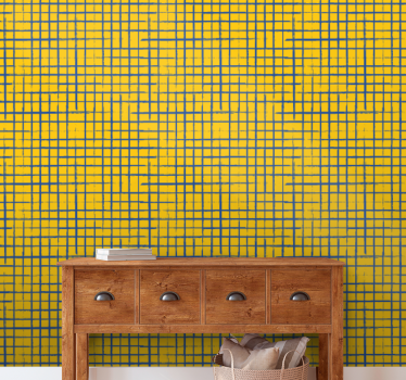 Rasterpatroon ontwerp geometrisch behang - TenStickers