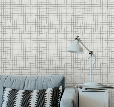 Rasterpatroonmotief behang print - TenStickers