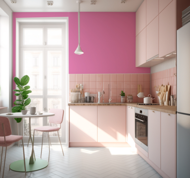 Roze behang - TenStickers