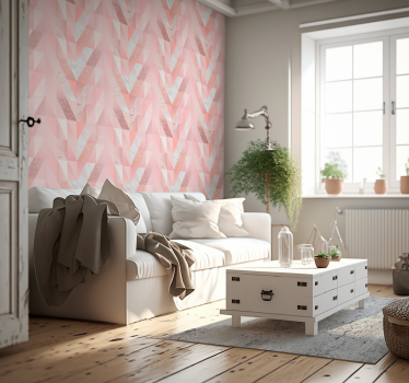 Roze marmeren behang - TenStickers