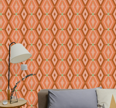 Ruitvormig patroonontwerp geometrisch behang - TenStickers