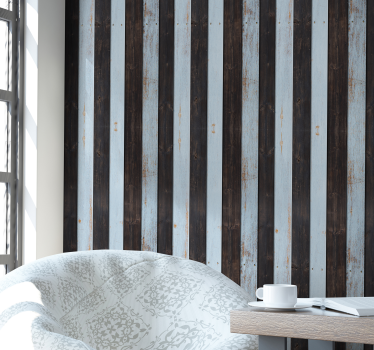 Rustiek plankpatroon hout behang - TenStickers